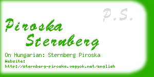 piroska sternberg business card